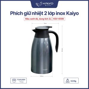Phích giữ nhiệt 2 lớp inox Kaiyo dung tích 2L