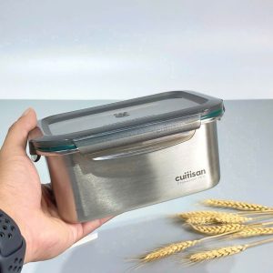 Hộp đựng inox chữ nhật Cuitisan Simple EC7-PS03 300ml Hop dung inox chu nhat Cuitisan Simple EC7 7