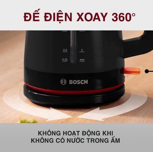 Ấm siêu tốc Bosch TWK3M123 4 Am sieu toc Bosch TWK3M123 4