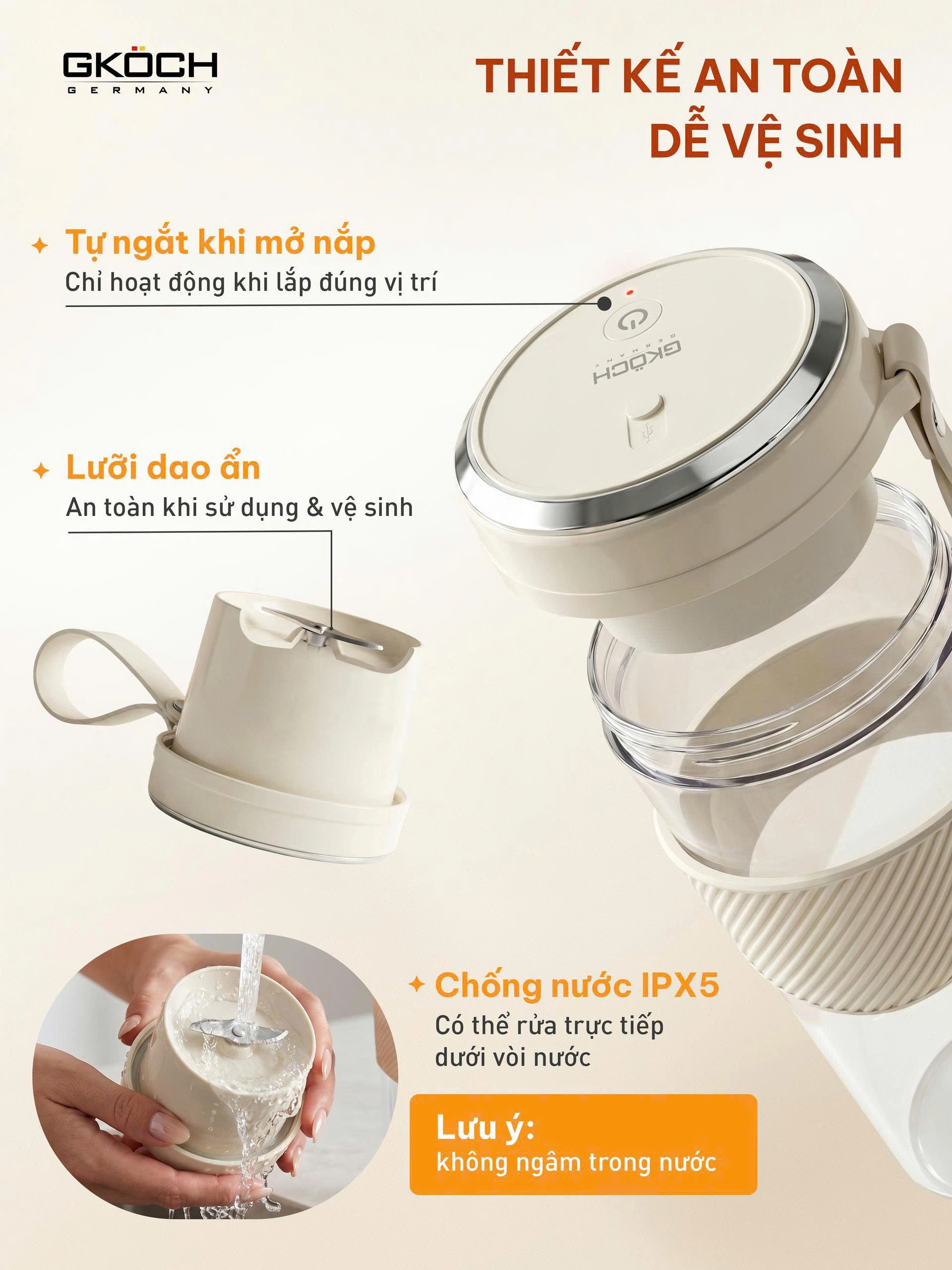 MÁY XAY SINH TỐ CẦM TAY GKÖCH B32 7 MAY XAY SINH TO CAM TAY GKOCH B32 7