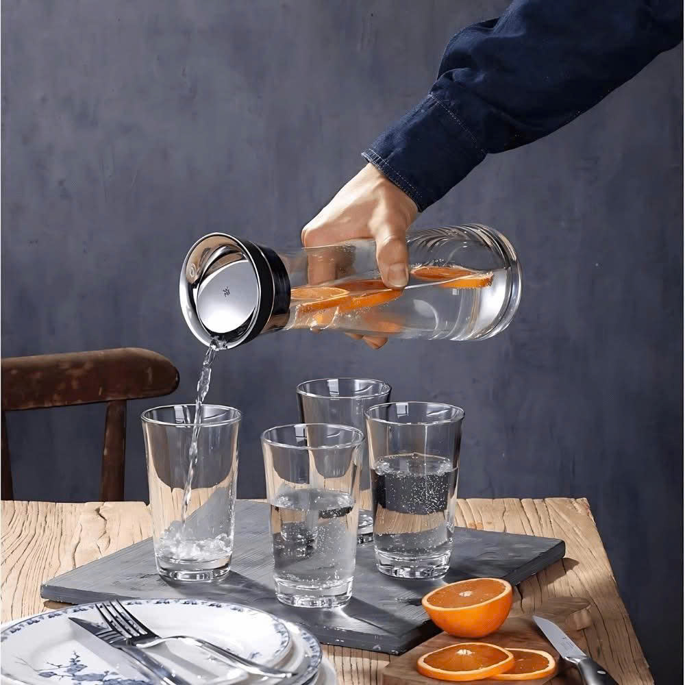 Bộ bình cốc đựng nước thủy tinh WMF Decanter 4 Bo binh coc dung nuoc thuy tinh WMF Decanter 4
