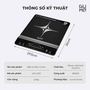BẾP TỪ ĐƠN GUME GM-IC03 BEP TU DON GUME GM IC03 2
