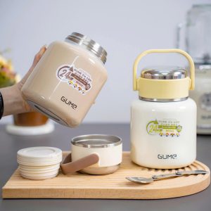 Bình ủ cháo giữ nhiệt Inox 316 GUME GM-F188 800ml Binh u chao giu nhiet Inox 316 GUME GM F188 8