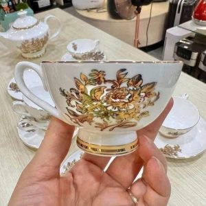 Bộ trà sứ xương Imperial London Hoa Cúc Vàng (13 chi tiết) Bo tra su xuong Imperial London Hoa Cuc Vang 6