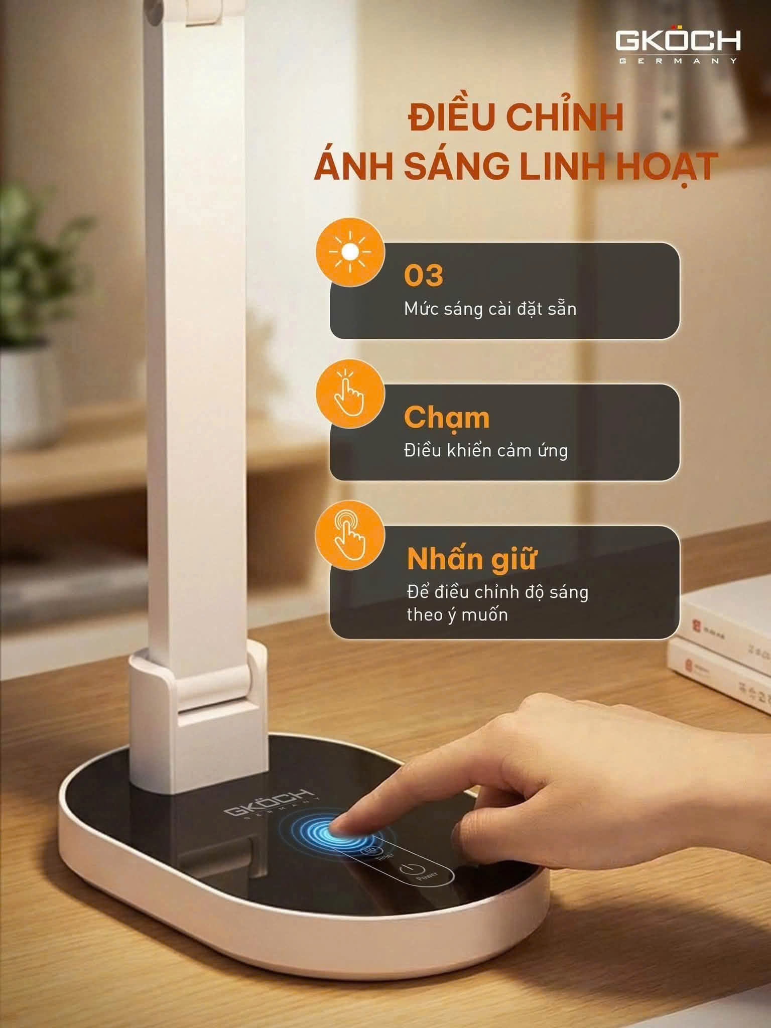ĐÈN CHỐNG CẬN ĐỂ BÀN GKOCH - YG8611 5 DEN CHONG CAN DE BAN GKOCH YG8611 5